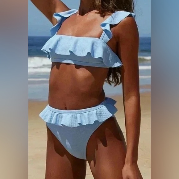 Brand new mink pink ruffled bikini bottoms - Picture 2 of 5